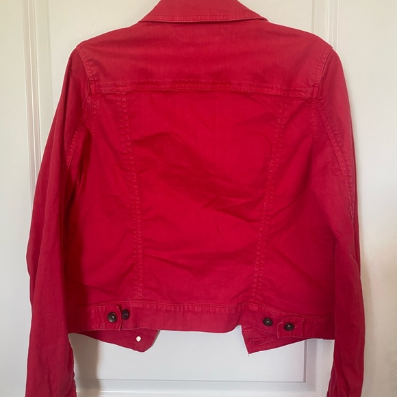 Tommy Hilfiger Women’s Pink Denim Jeans Trucker Cotton Jacket Button Front Sz M - Picture 14 of 14